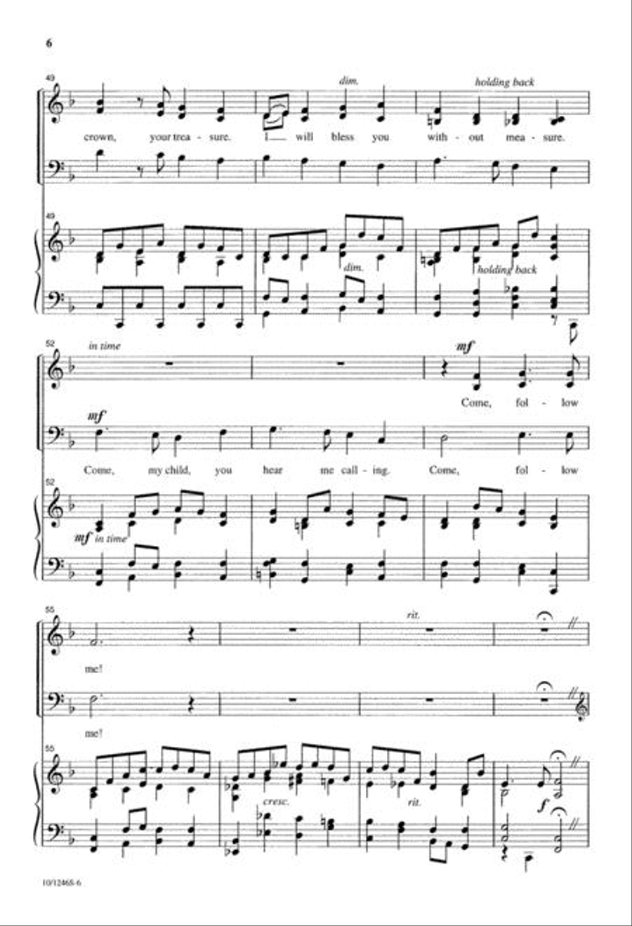 Come, Follow Me 4-Part scores gallery preview page 6