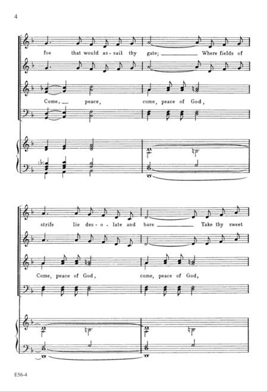 Come, Peace of God Divisi scores gallery preview page 4