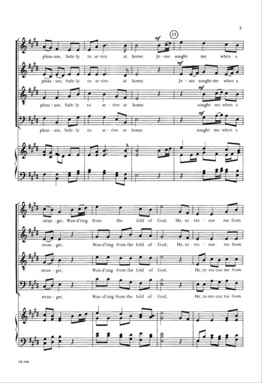Come Thou Fount of Every Blessing 4-Part scores gallery preview page 5