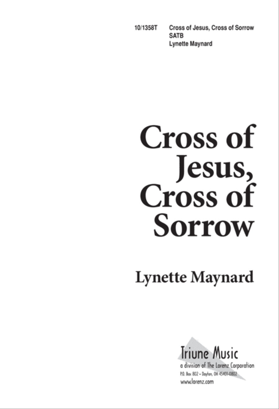 Cross of Jesus, Cross of Sorrow 4-Part scores gallery preview page 2