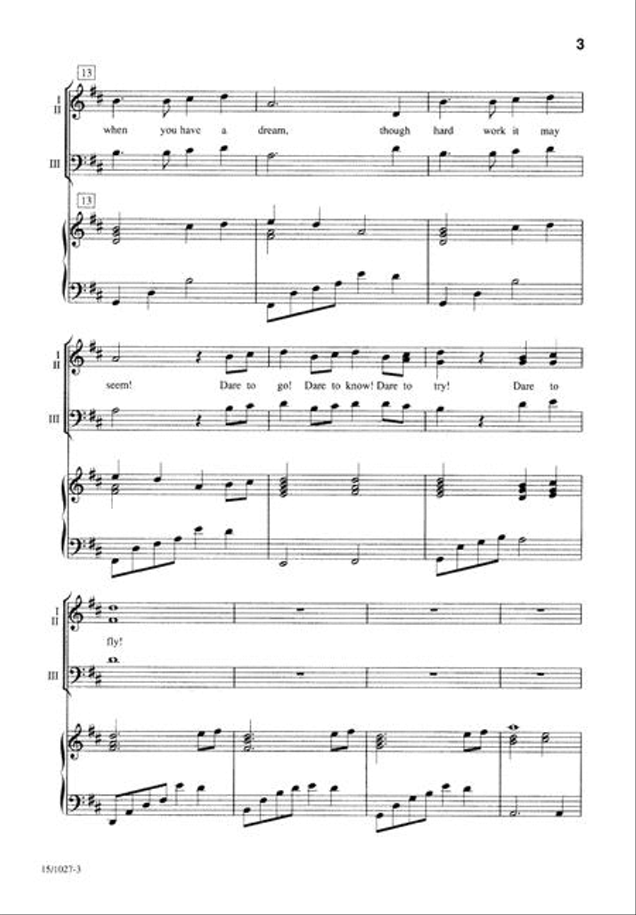 Dare to Dream SSA scores gallery preview page 3