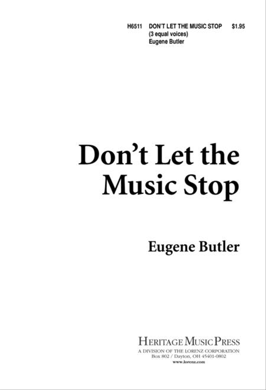 Don't Let the Music Stop SSA scores gallery preview page 1