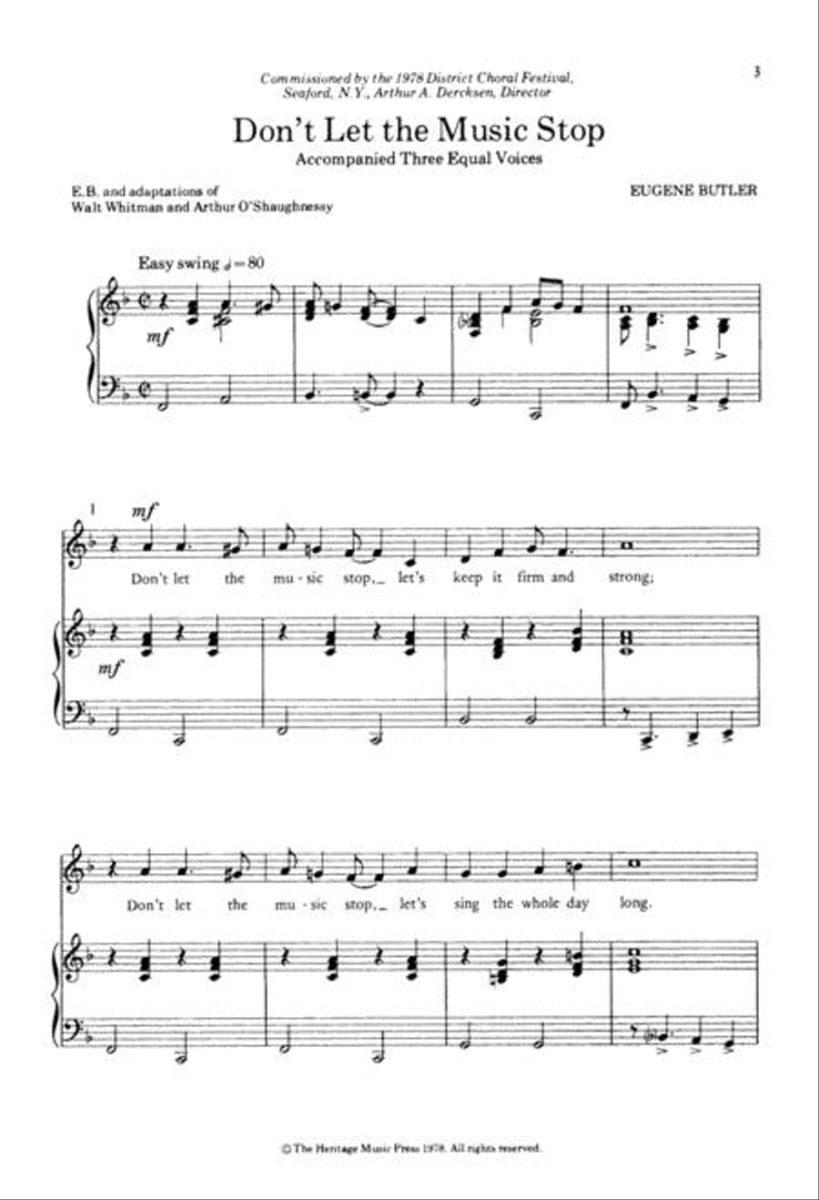 Don't Let the Music Stop SSA scores gallery preview page 3