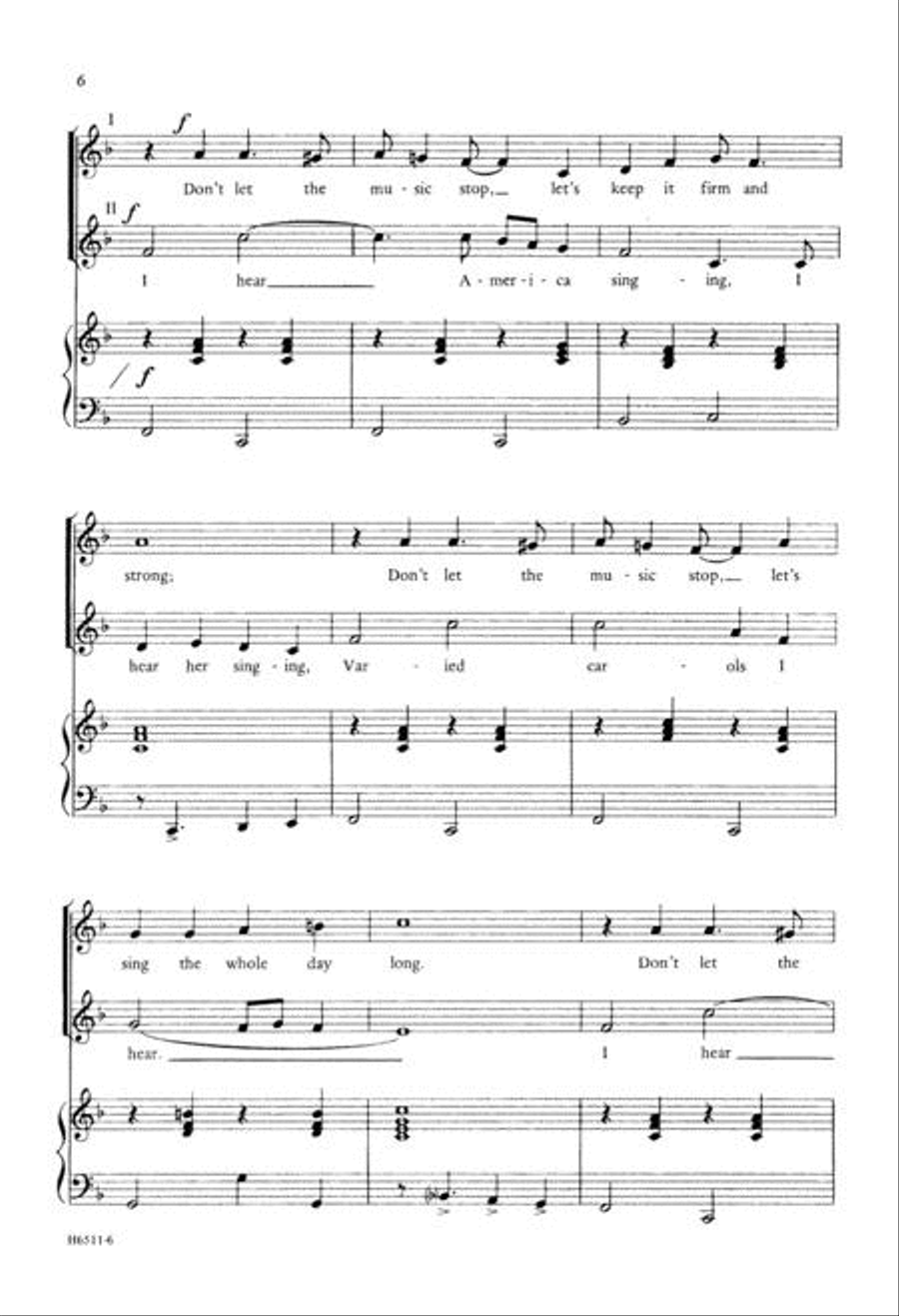 Don't Let the Music Stop SSA scores gallery preview page 6