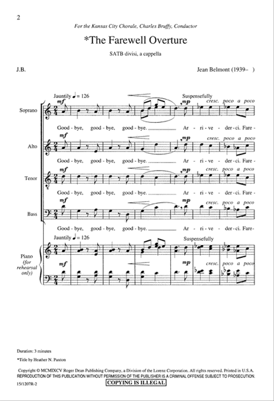 The Farewell Overture The Farewell Overture Divisi scores gallery preview page 3