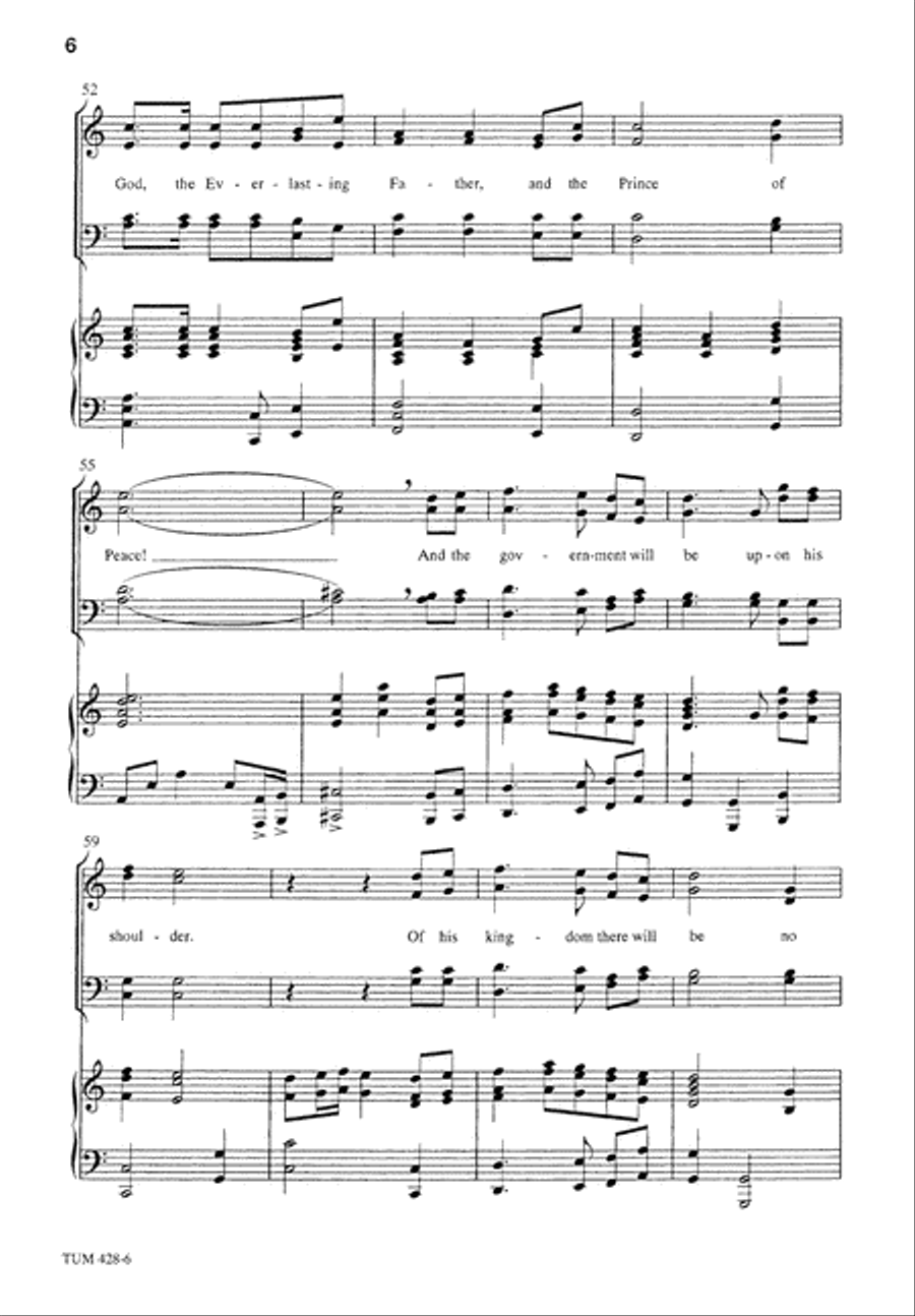 For to Us a Child is Born 4-Part scores gallery preview page 7