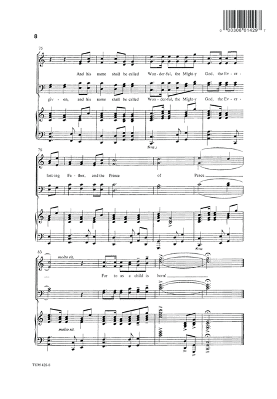 For to Us a Child is Born 4-Part scores gallery preview page 9
