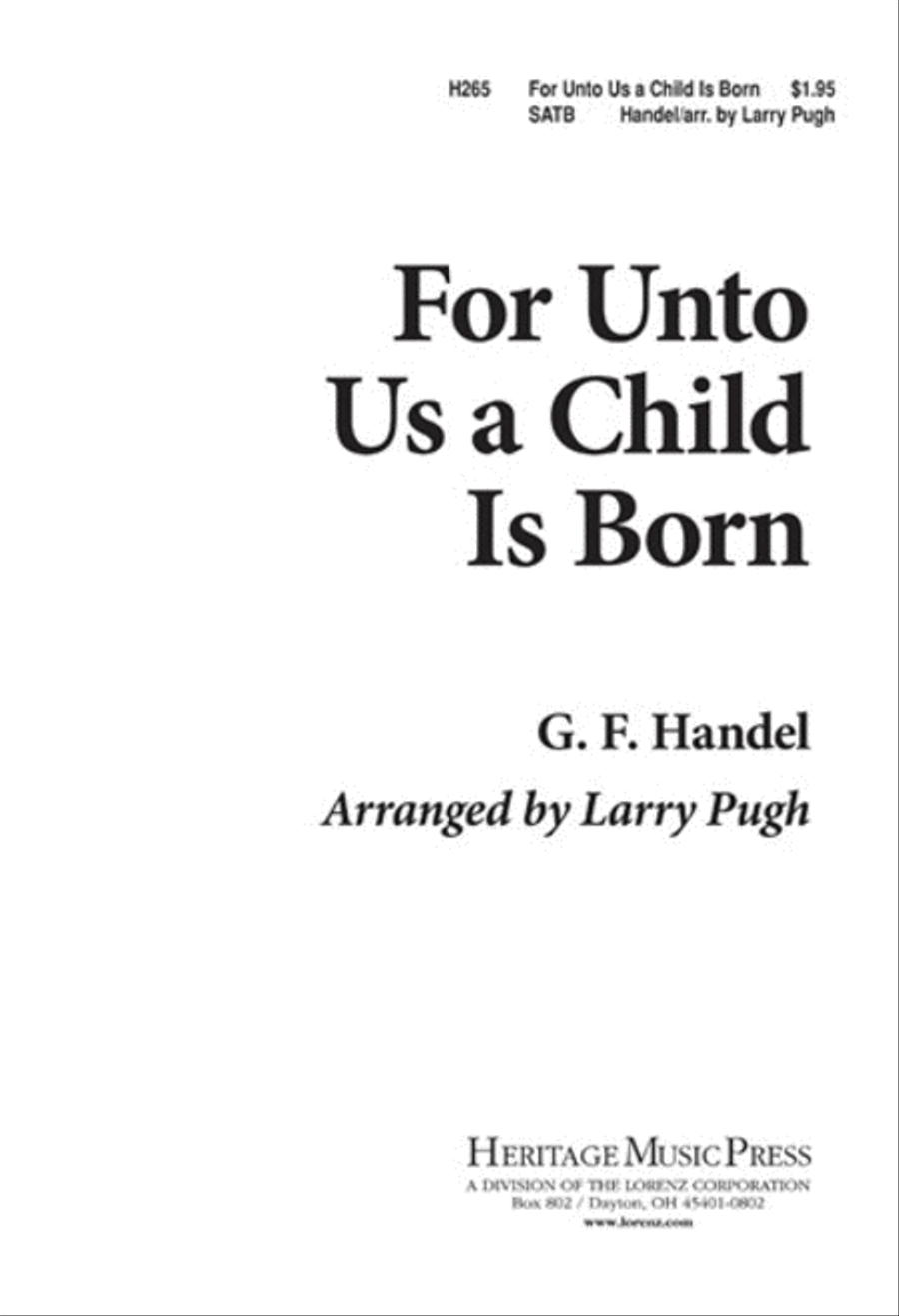 For Unto Us a Child is Born 4-Part scores gallery preview page 1