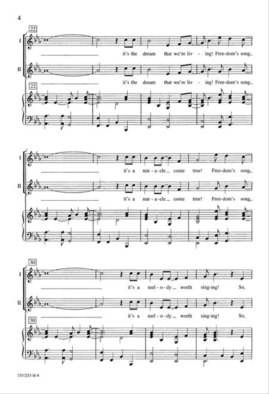 Freedom's Song Freedom's Song 2-Part scores gallery preview page 4