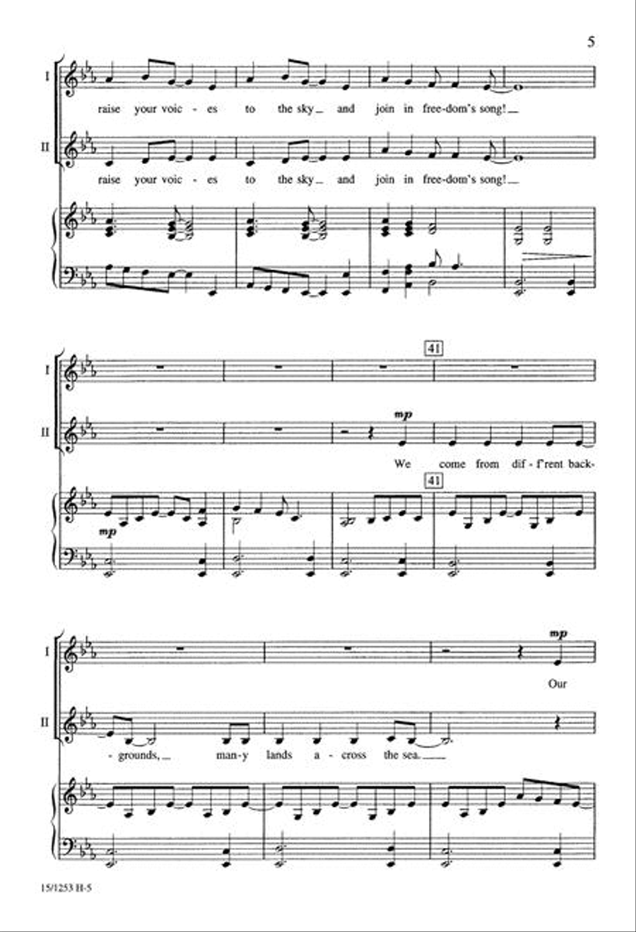 Freedom's Song Freedom's Song 2-Part scores gallery preview page 5