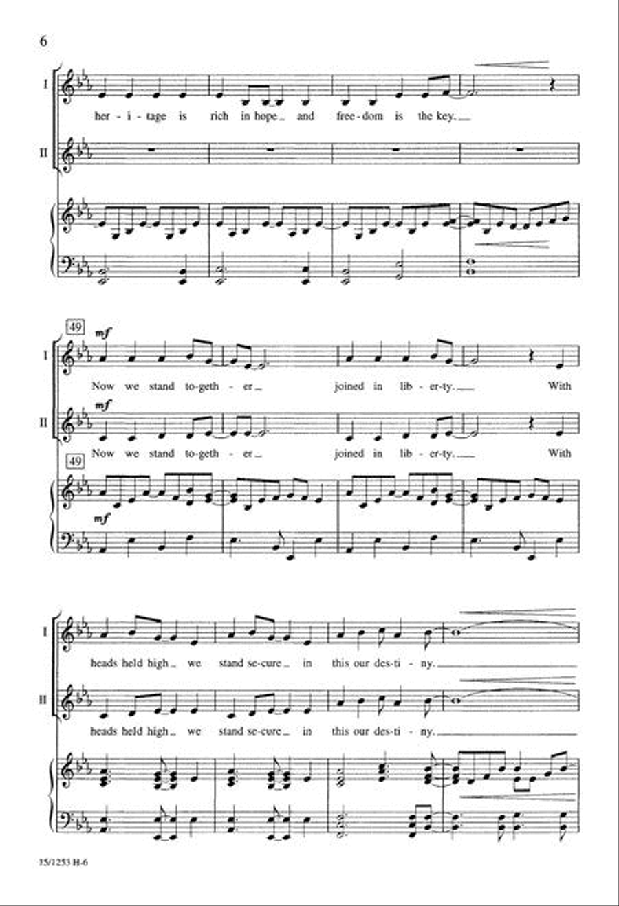 Freedom's Song Freedom's Song 2-Part scores gallery preview page 6