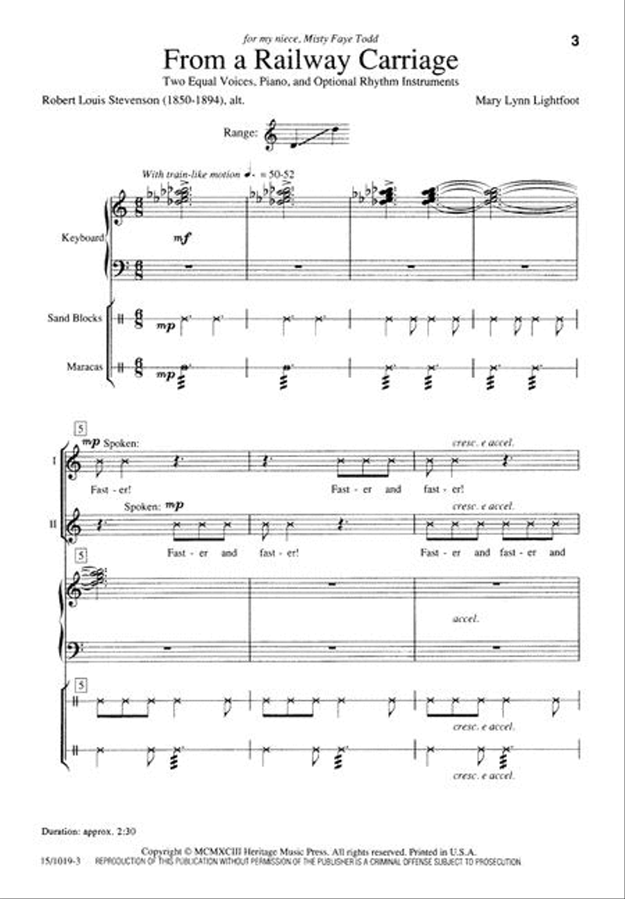 From a Railway Carriage 3-Part scores gallery preview page 2