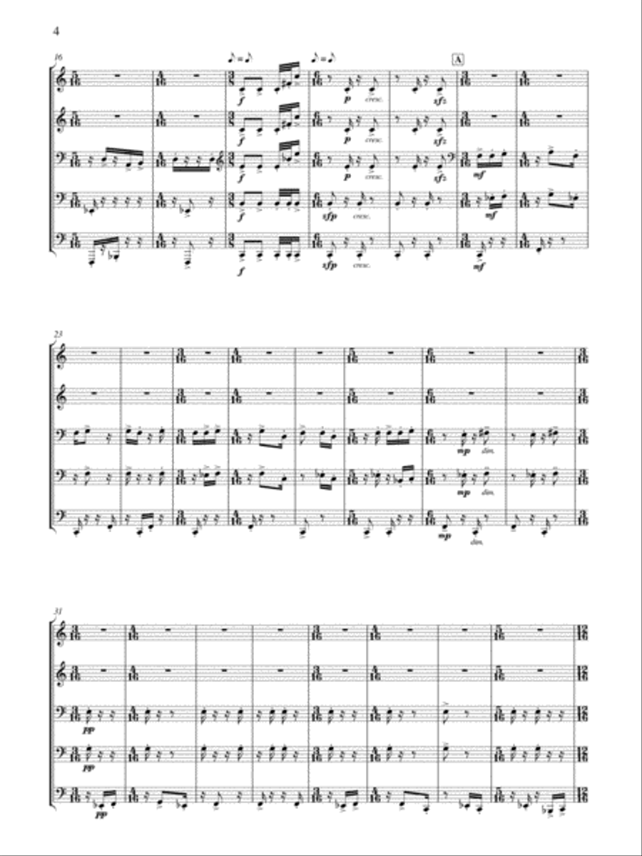 Five Maskers Brass Quintet scores gallery preview page 3