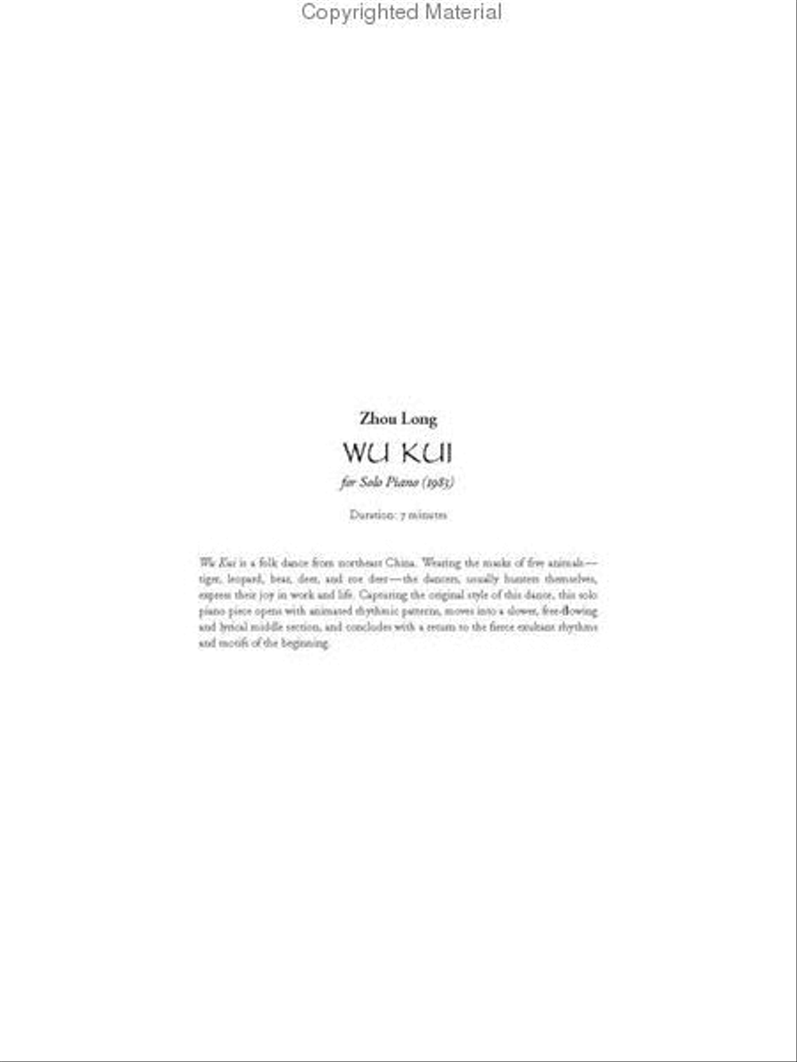 Wu Kui Wu Kui Piano Solo scores gallery preview page 3