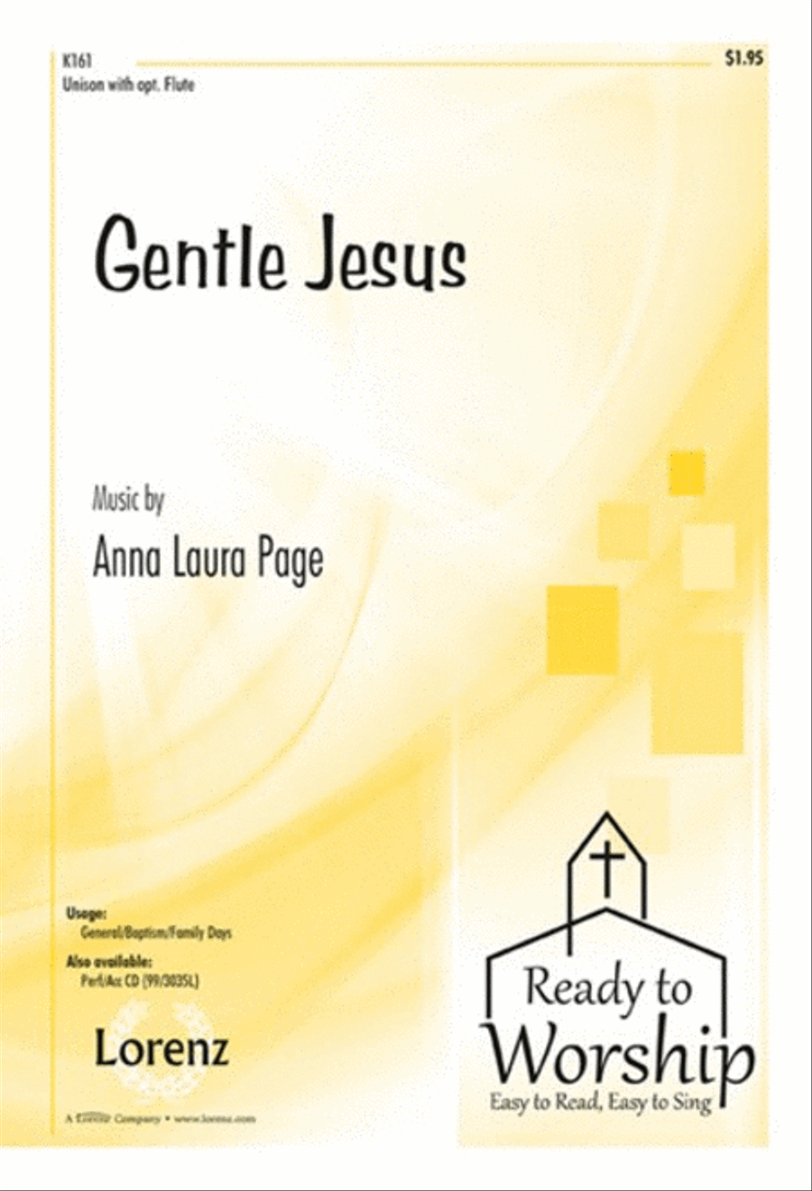 Gentle Jesus Gentle Jesus Unison Choir scores gallery preview page 1