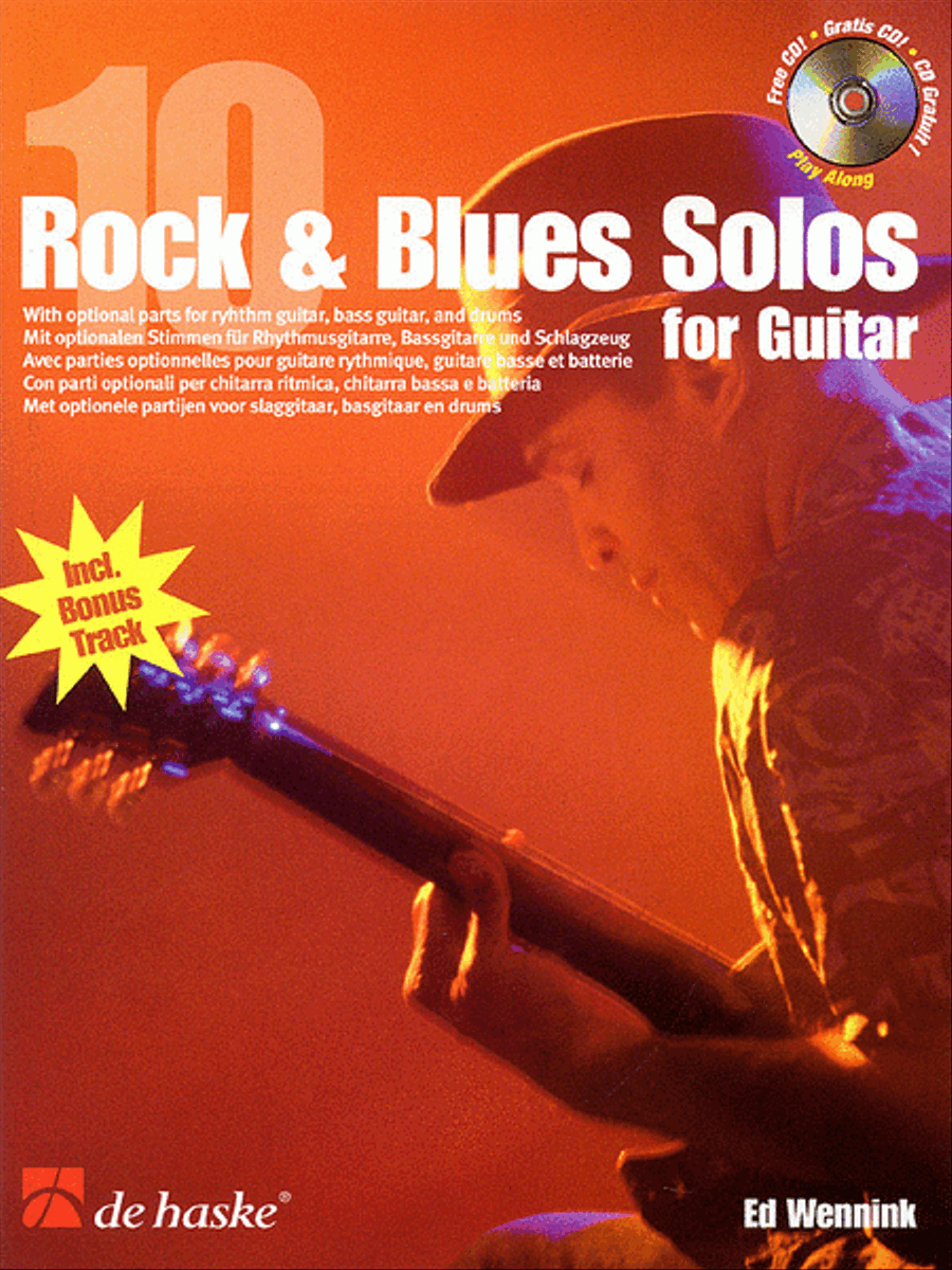 10 Rock & Blues Solos for Guitar Electric Guitar scores gallery preview page 1