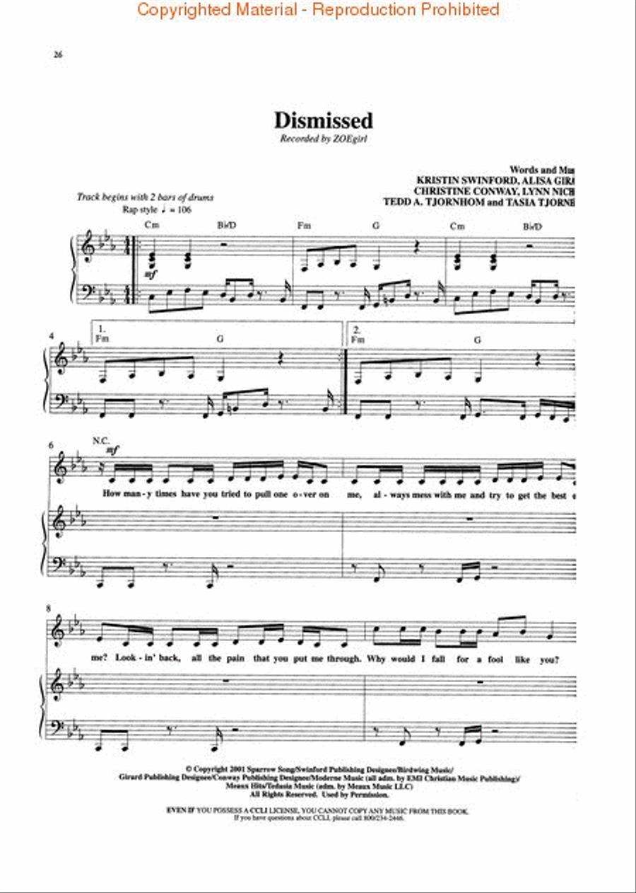 WOW 2002 Songbook - Medium Voice Choir scores gallery preview page 3