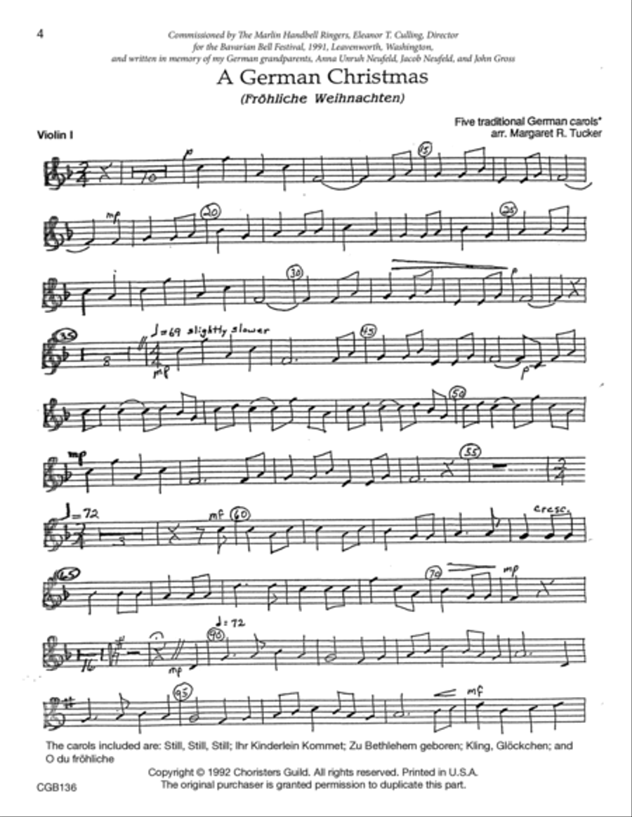 A German Christmas - String Parts String Trio scores gallery preview page 3
