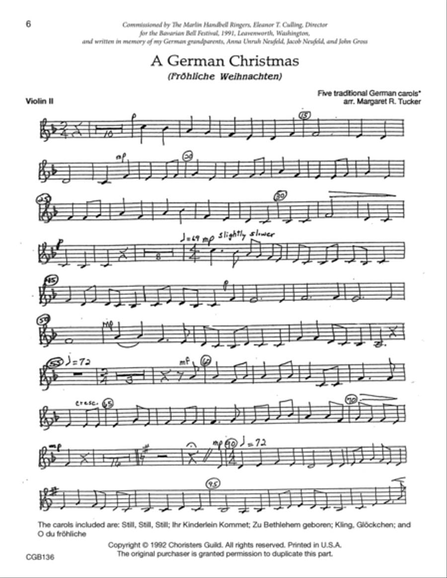A German Christmas - String Parts String Trio scores gallery preview page 4