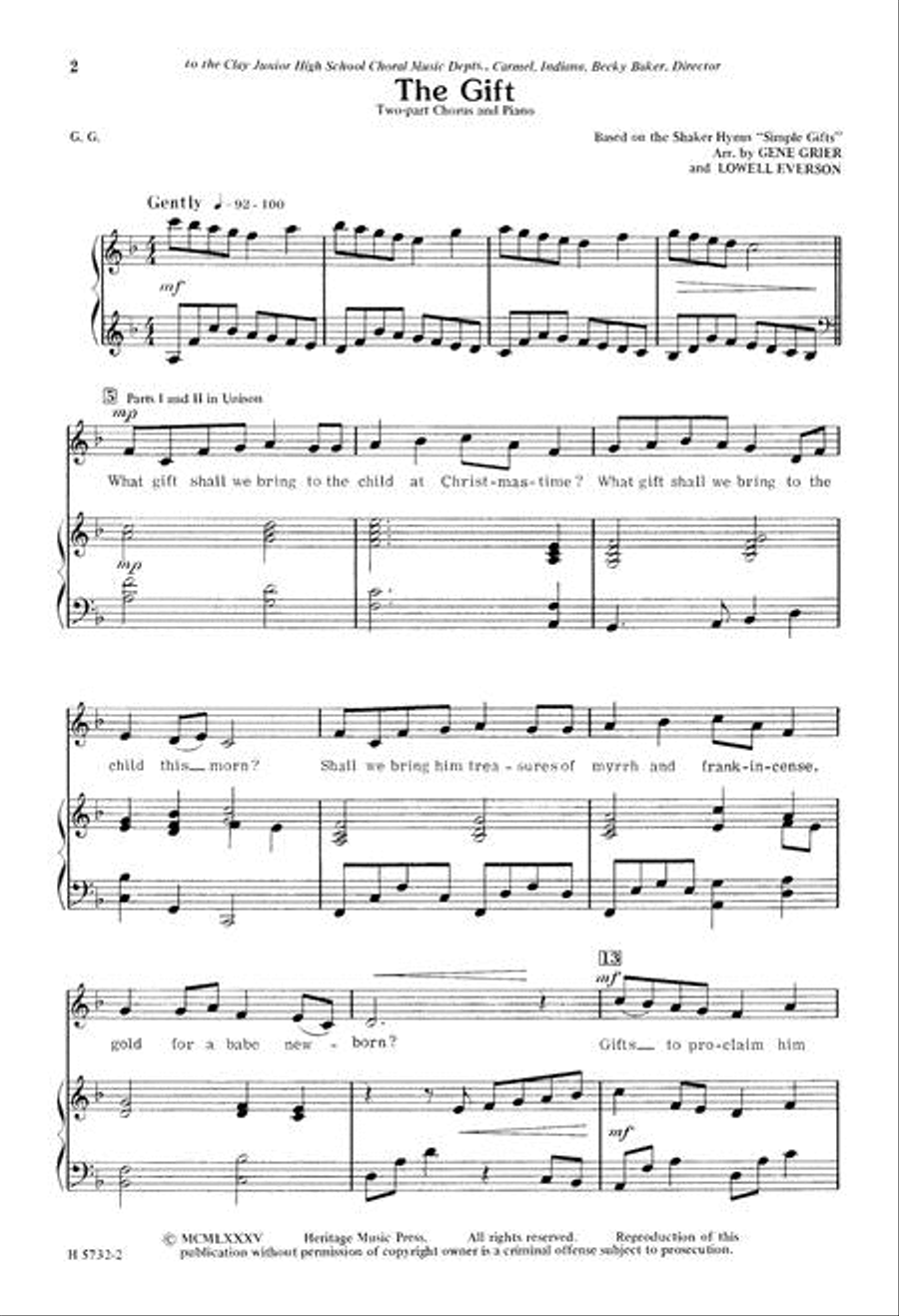 The Gift 2-Part scores gallery preview page 2