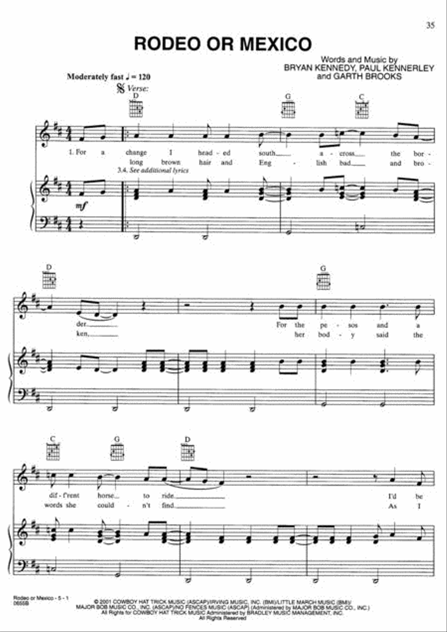 Garth Brooks -- Scarecrow Piano, Vocal, Guitar scores gallery preview page 2