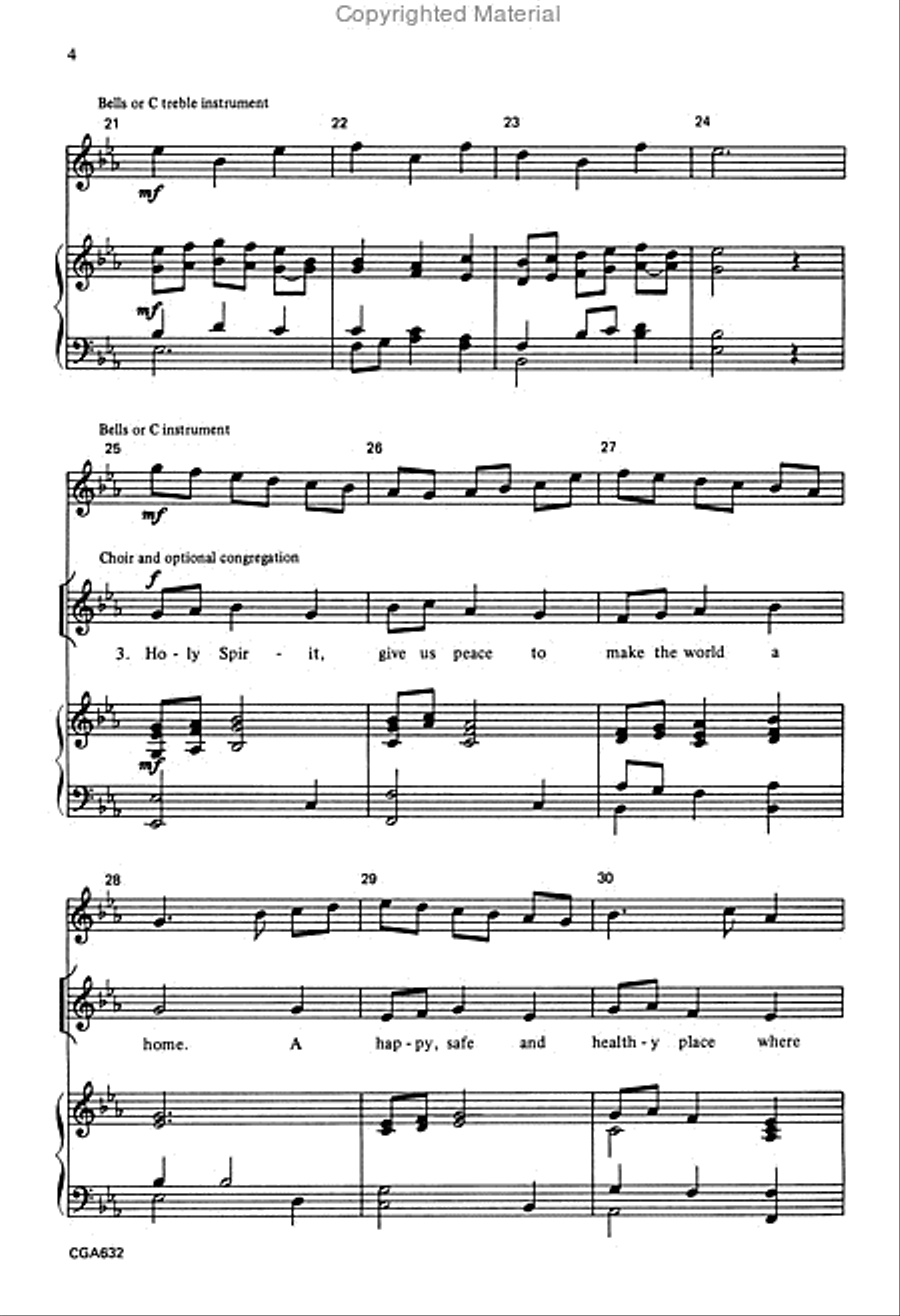 God, Our Maker, Give Us Peace Unison Choir scores gallery preview page 4