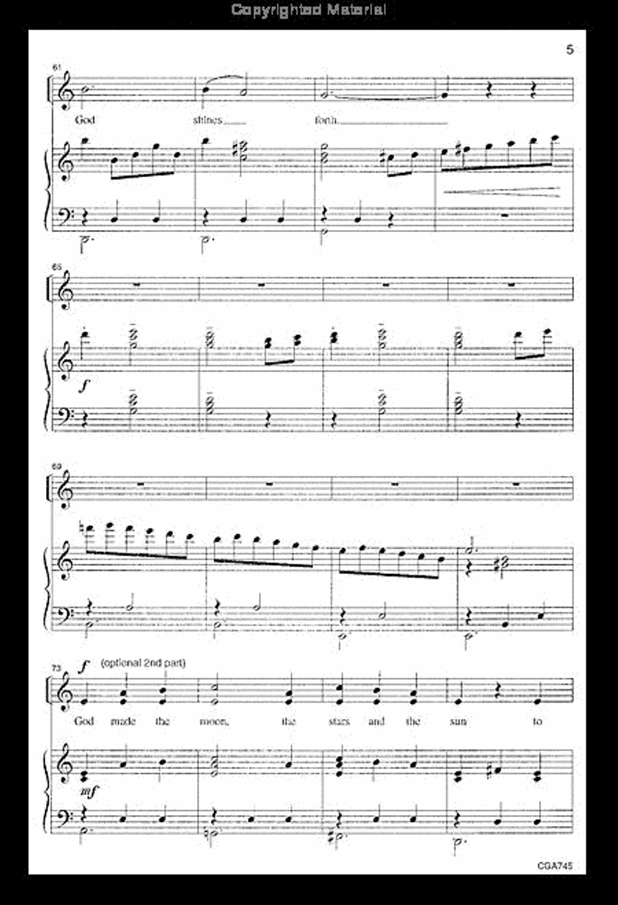 God Shines Forth God Shines Forth Unison Choir scores gallery preview page 6