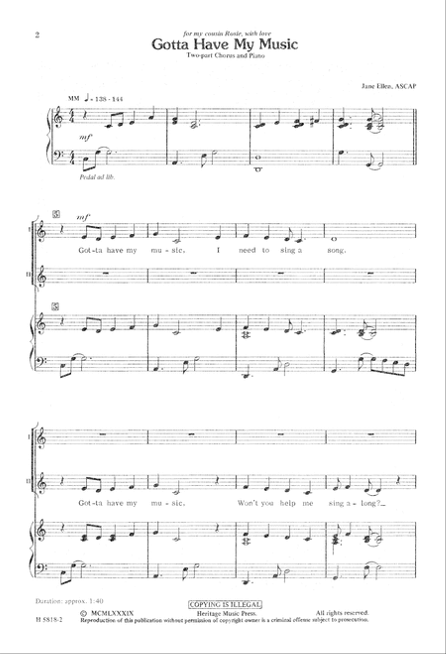 Gotta Have My Music Gotta Have My Music 3-Part scores gallery preview page 3