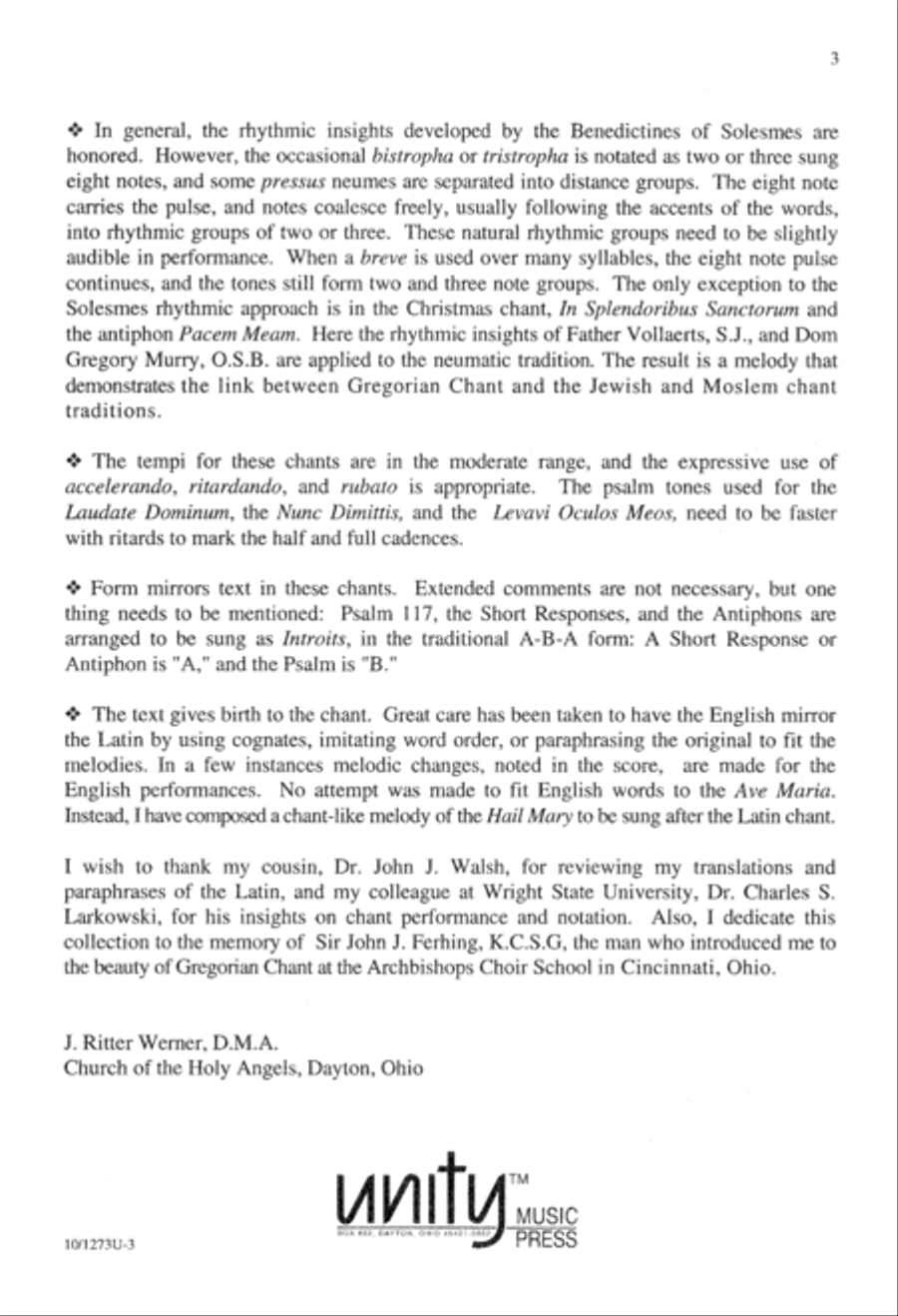 Gregorian Chant Gregorian Chant Unison Choir scores gallery preview page 4