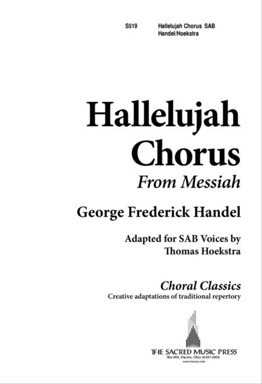 Hallelujah Chorus from Messiah 3-Part scores gallery preview page 1