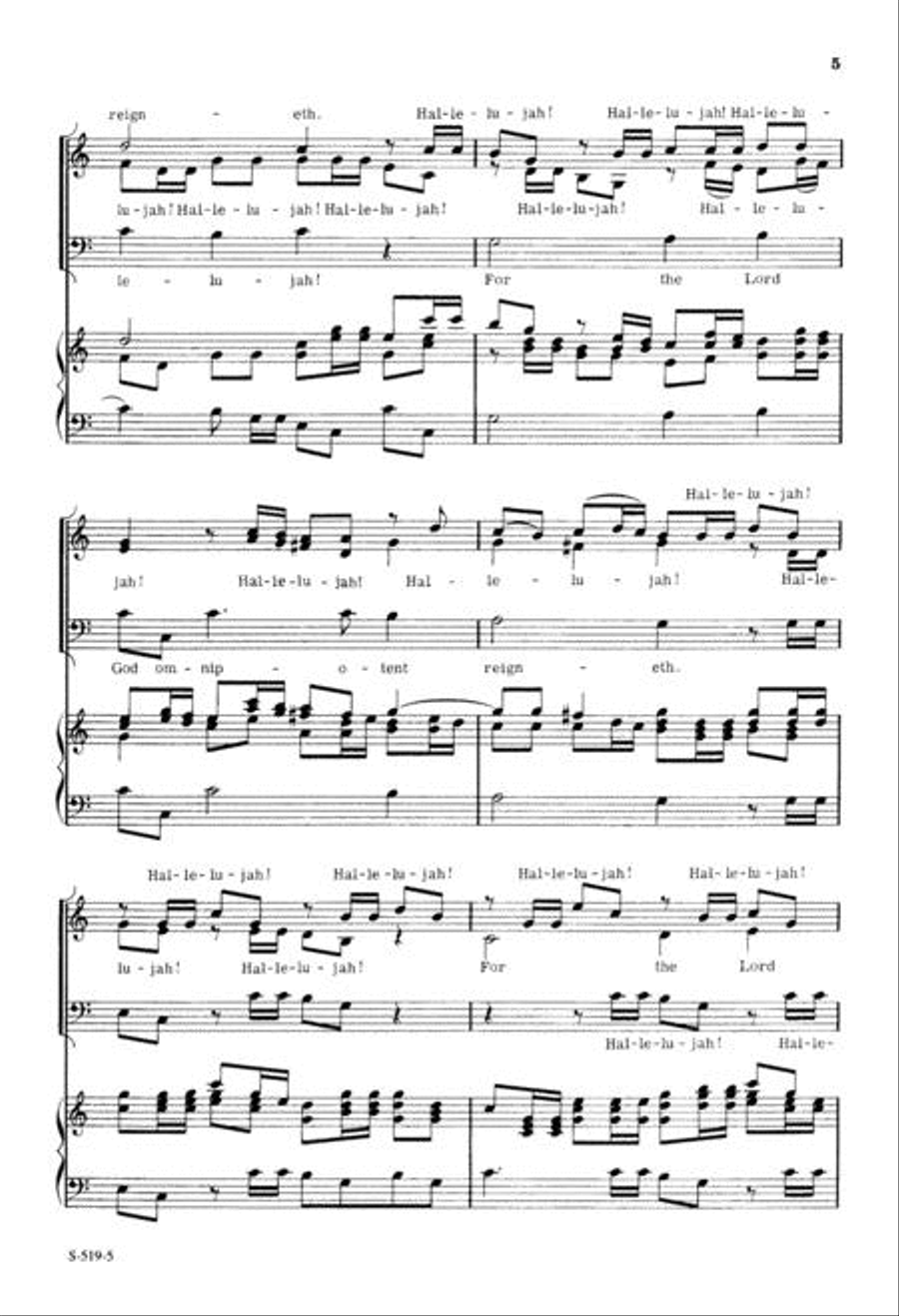 Hallelujah Chorus from Messiah 3-Part scores gallery preview page 5
