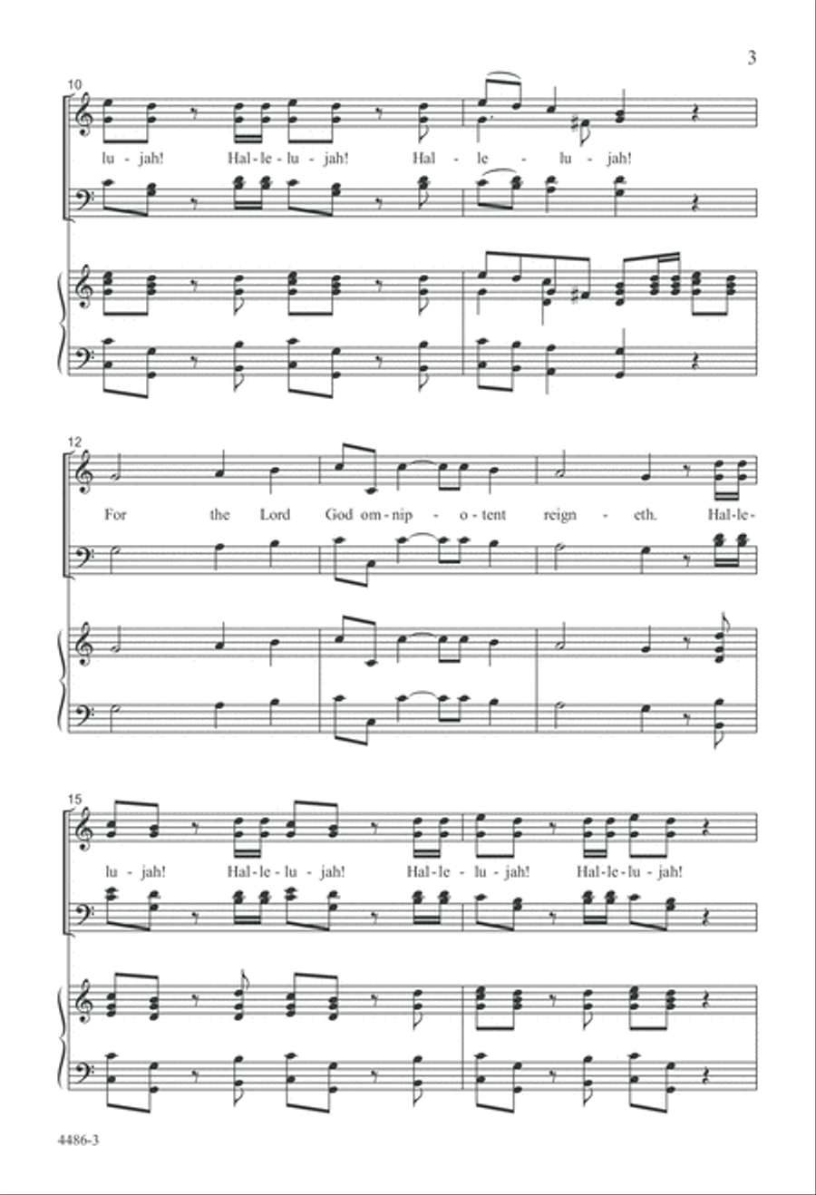The Hallelujah Chorus, Condensed and Simplified 4-Part scores gallery preview page 4