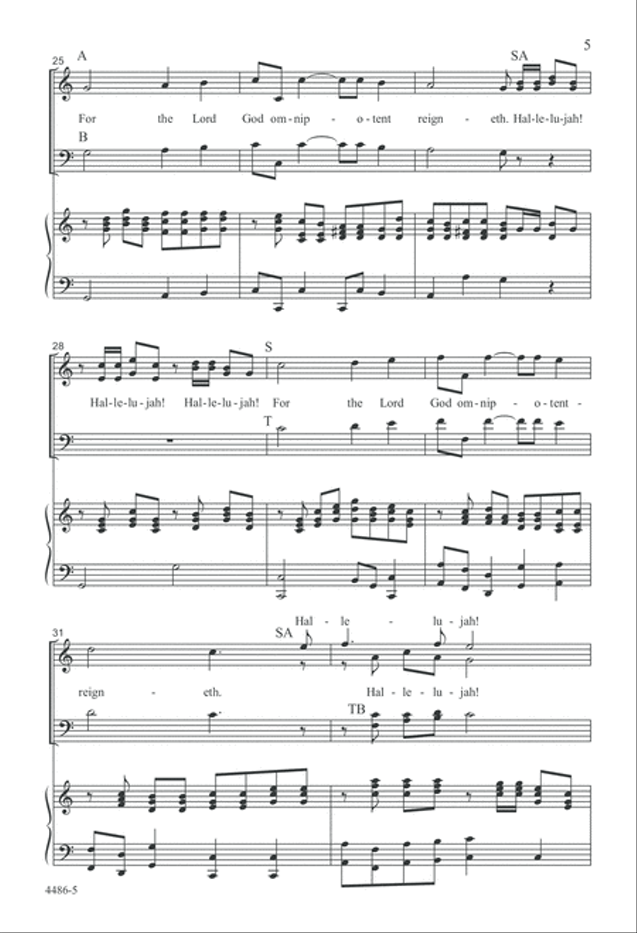 The Hallelujah Chorus, Condensed and Simplified 4-Part scores gallery preview page 6