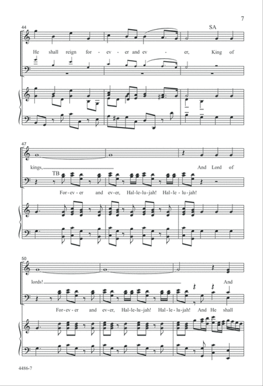 The Hallelujah Chorus, Condensed and Simplified 4-Part scores gallery preview page 8
