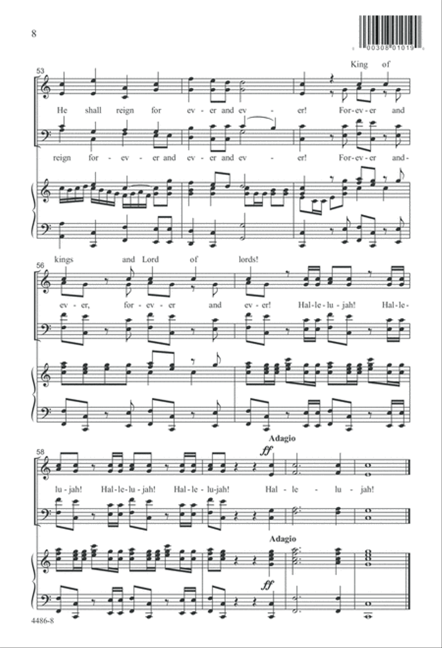 The Hallelujah Chorus, Condensed and Simplified 4-Part scores gallery preview page 9