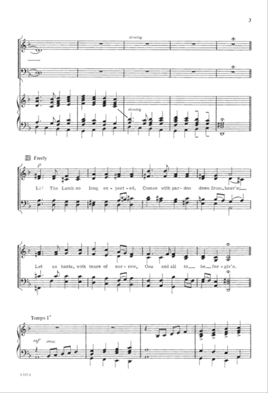 Hark! A Thrilling Voice Is Sounding 4-Part scores gallery preview page 4