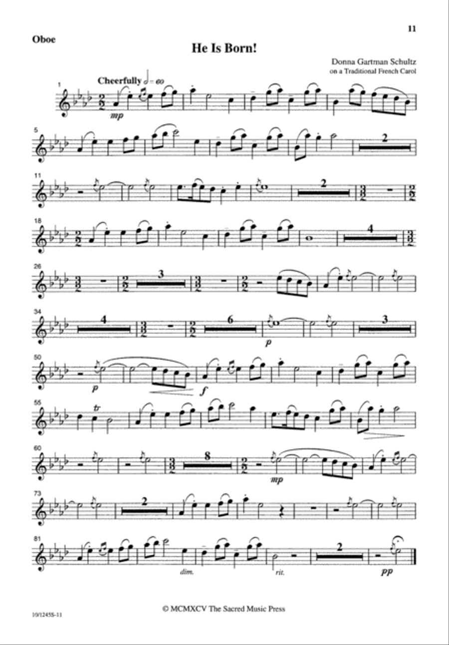 He Is Born He Is Born 4-Part scores gallery preview page 12