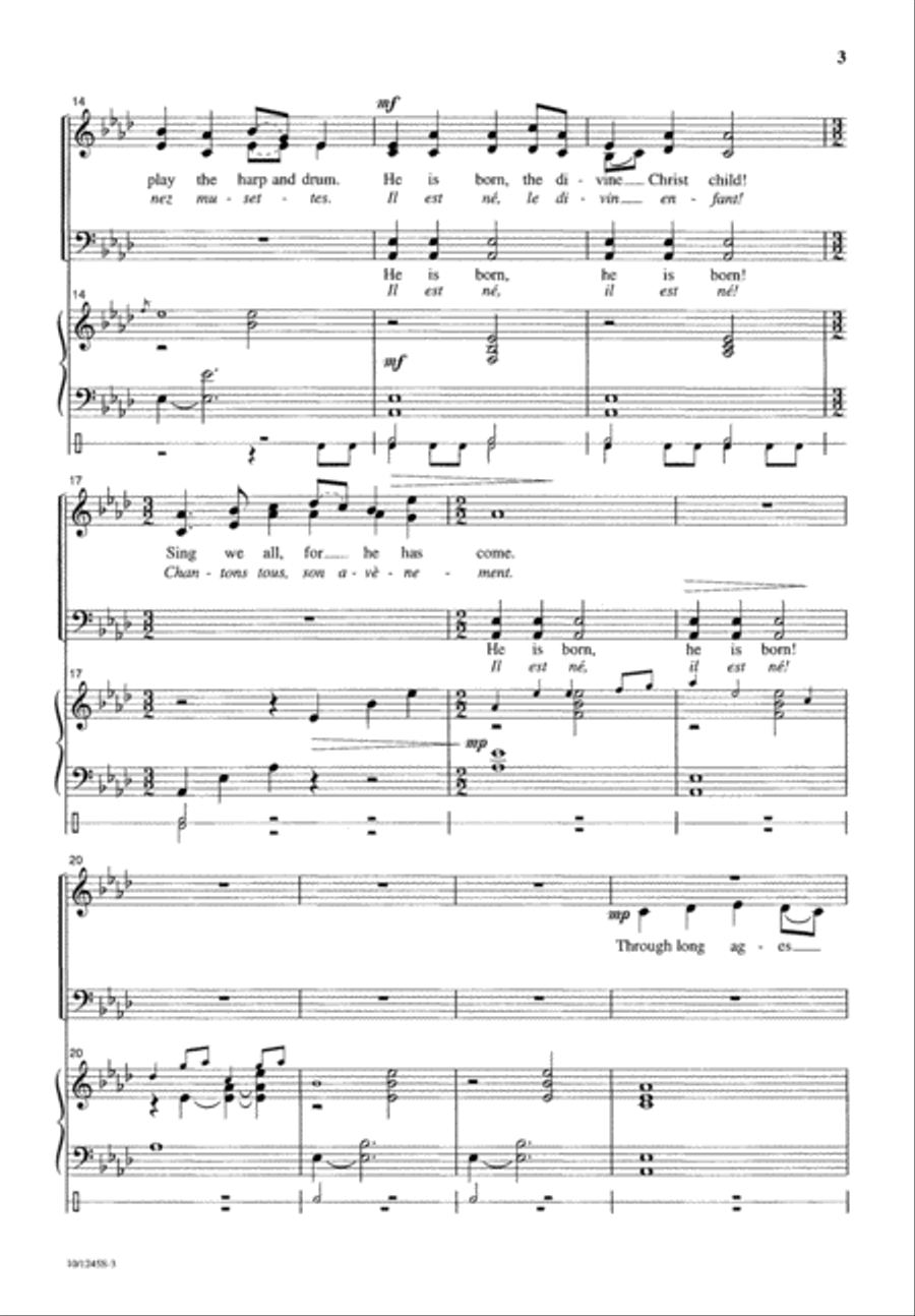 He Is Born He Is Born 4-Part scores gallery preview page 4