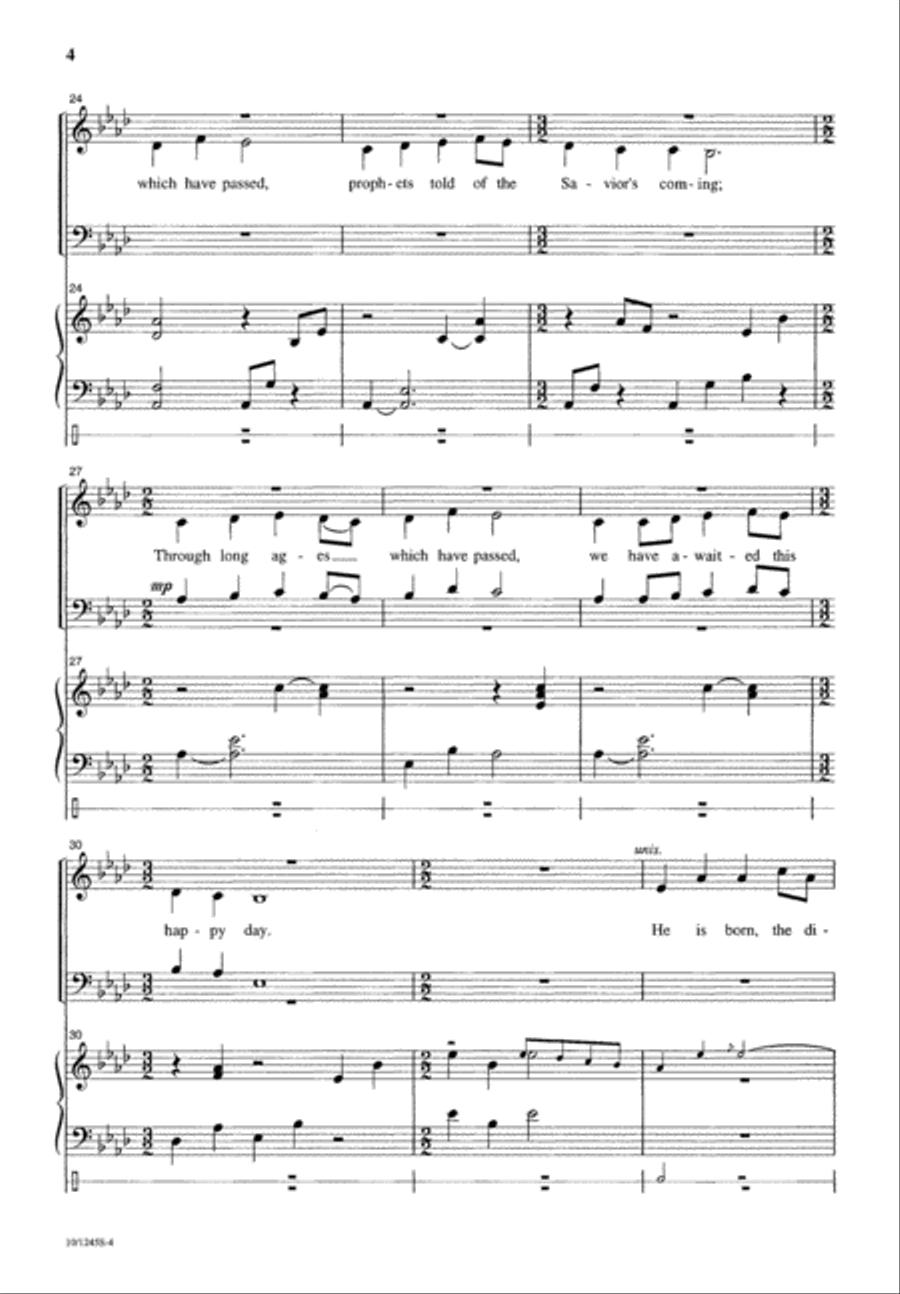 He Is Born He Is Born 4-Part scores gallery preview page 5