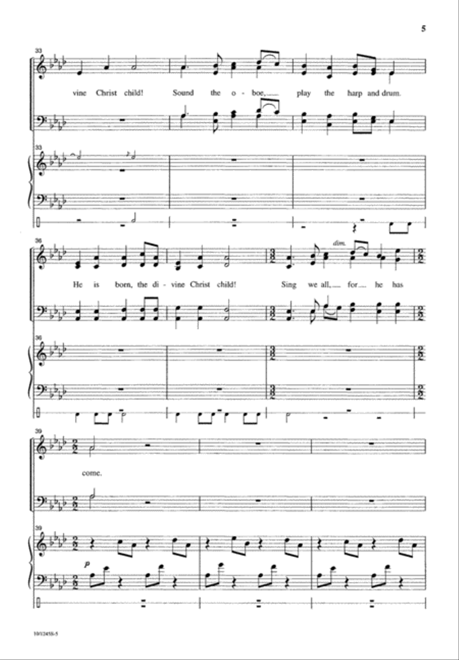 He Is Born He Is Born 4-Part scores gallery preview page 6