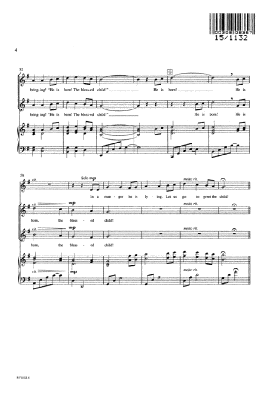 He Is Born 2-Part scores gallery preview page 5