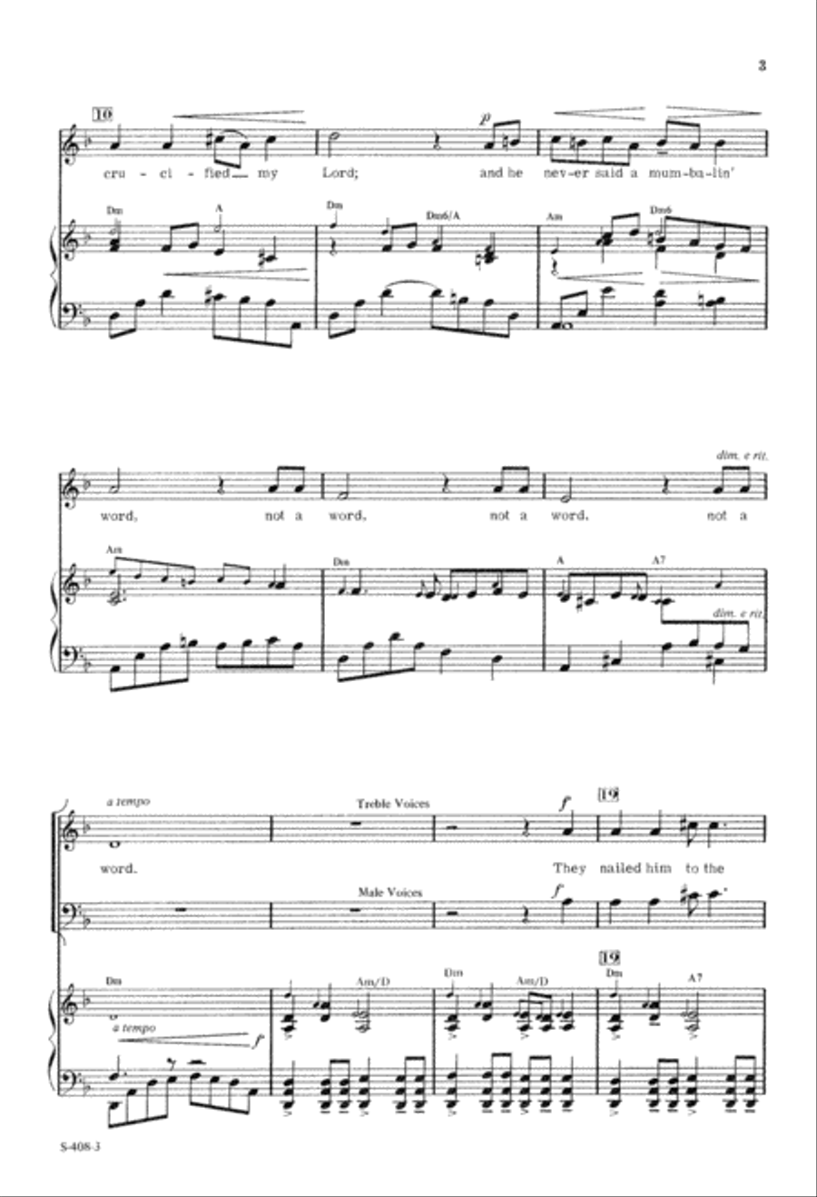 He Never Said a Mumbalin' Word 2-Part scores gallery preview page 4