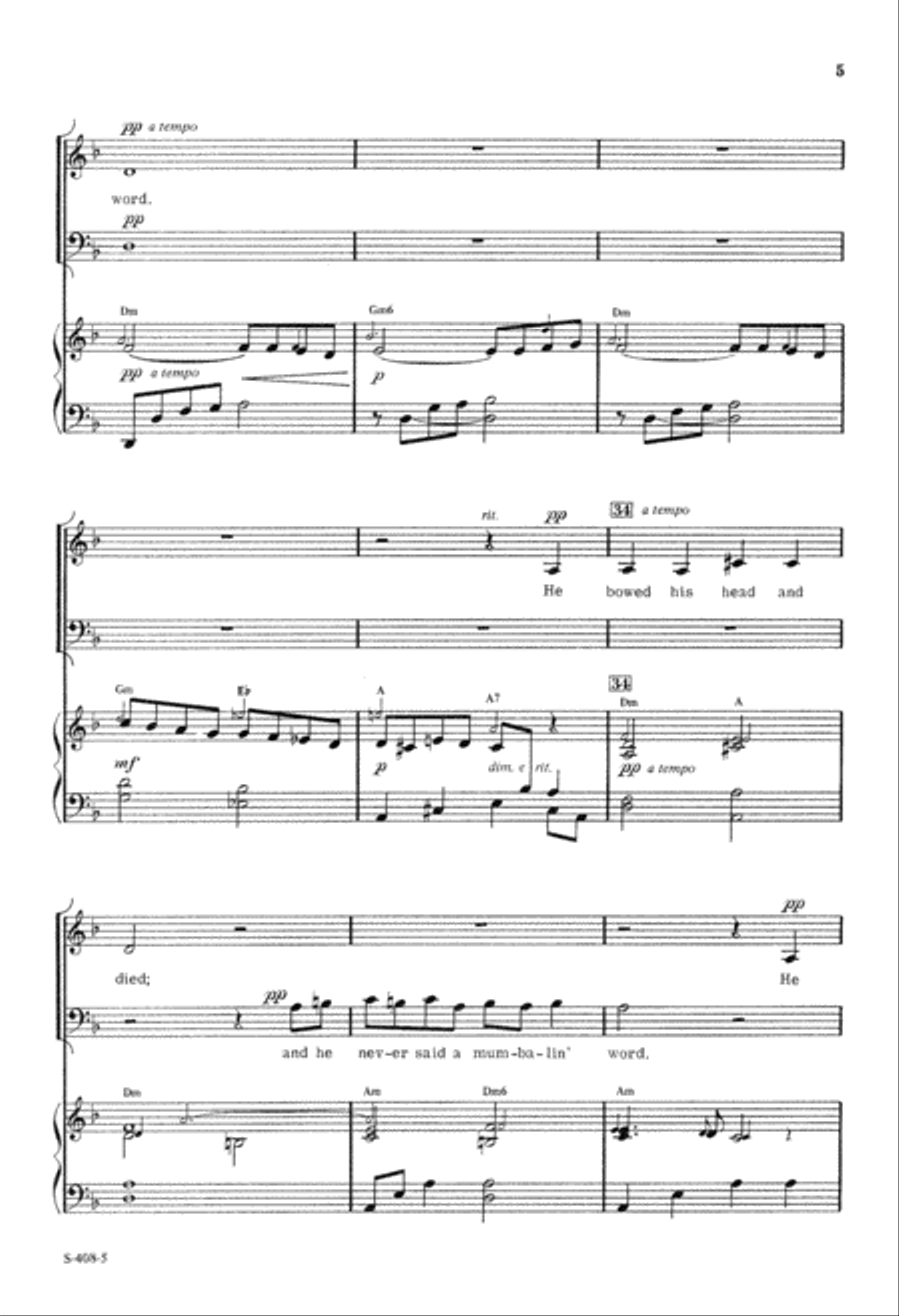 He Never Said a Mumbalin' Word 2-Part scores gallery preview page 6