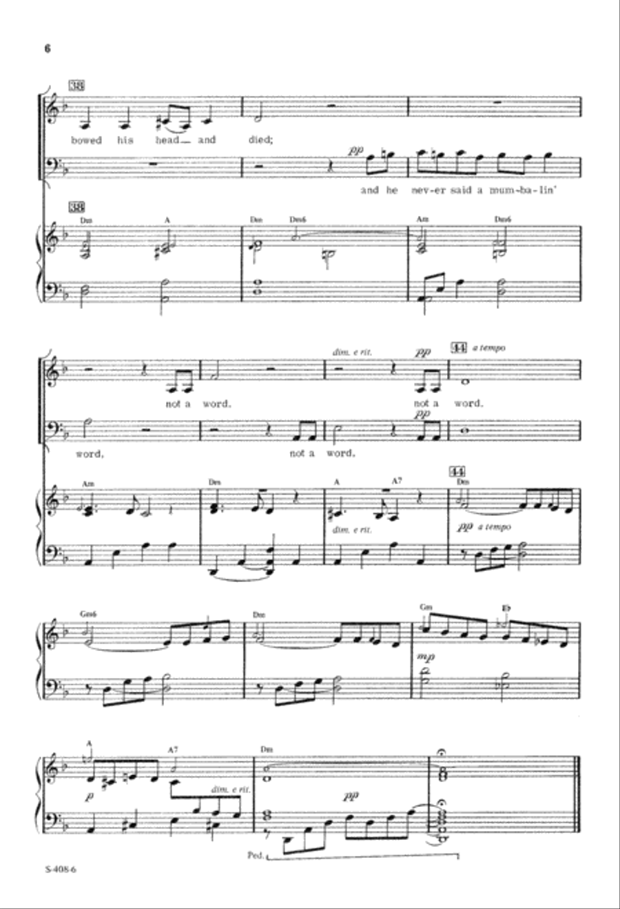 He Never Said a Mumbalin' Word 2-Part scores gallery preview page 7