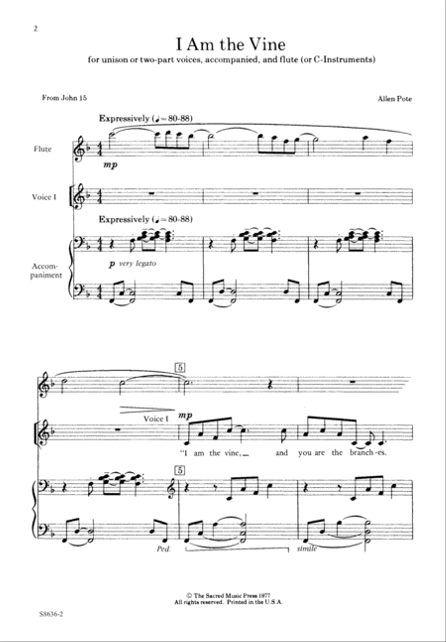 I am the Vine I am the Vine Unison Choir scores gallery preview page 3