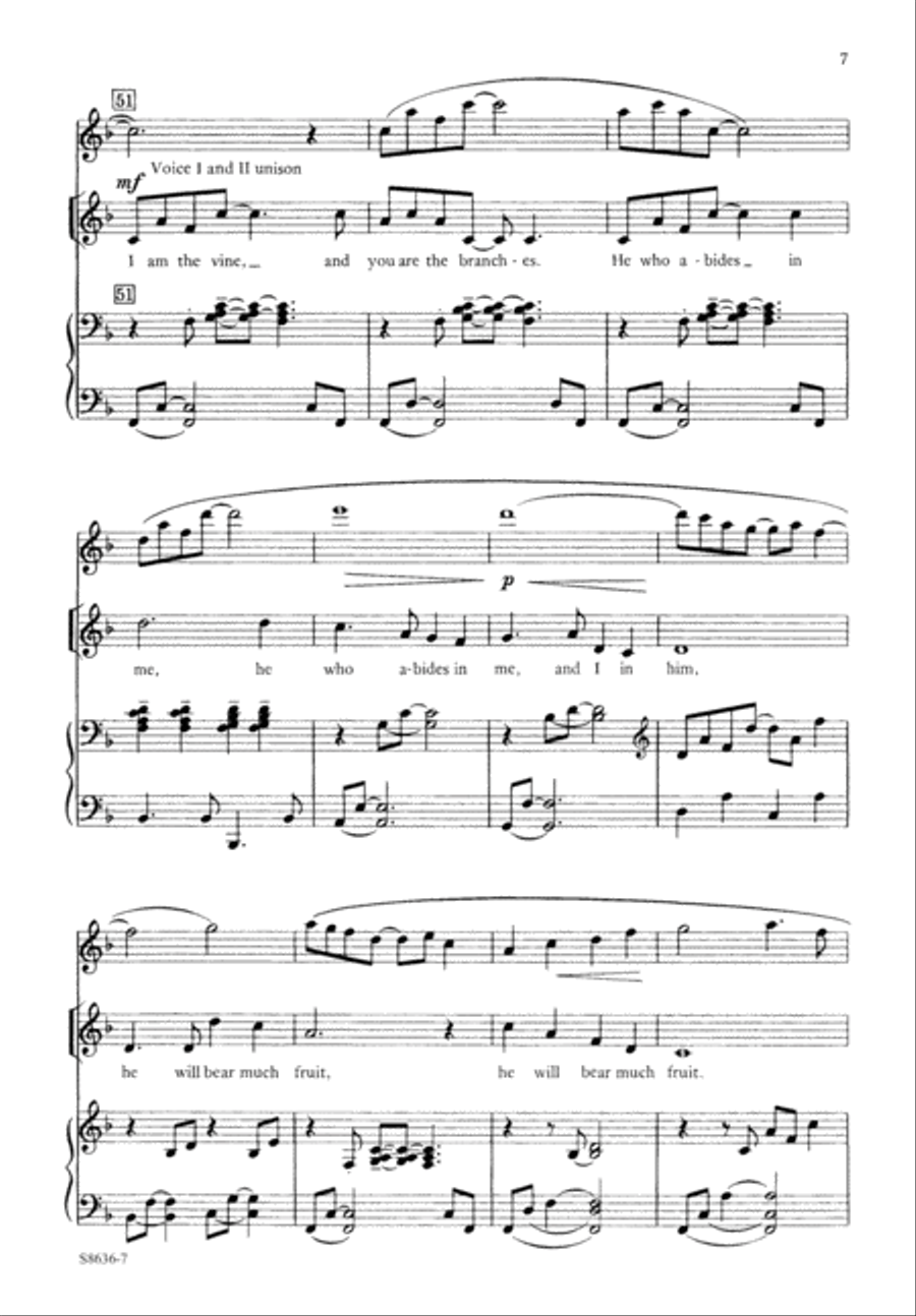 I am the Vine I am the Vine Unison Choir scores gallery preview page 8