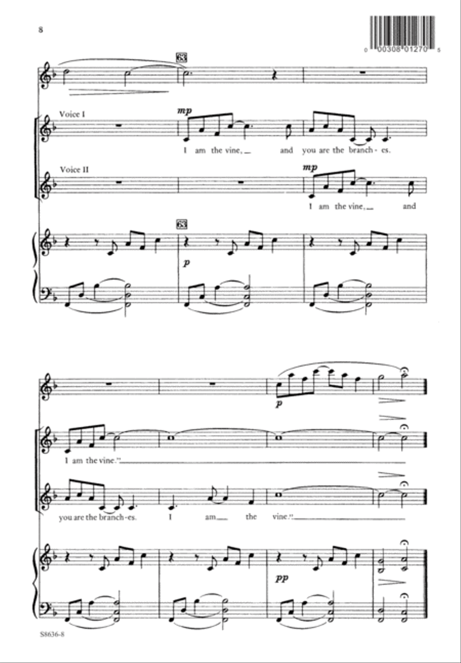 I am the Vine I am the Vine Unison Choir scores gallery preview page 9