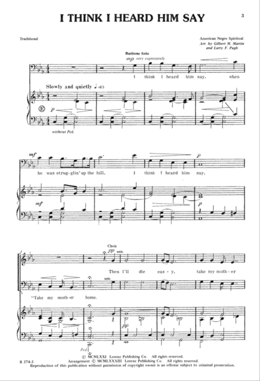 I Think I Heard Him Say I Think I Heard Him Say 4-Part scores gallery preview page 4