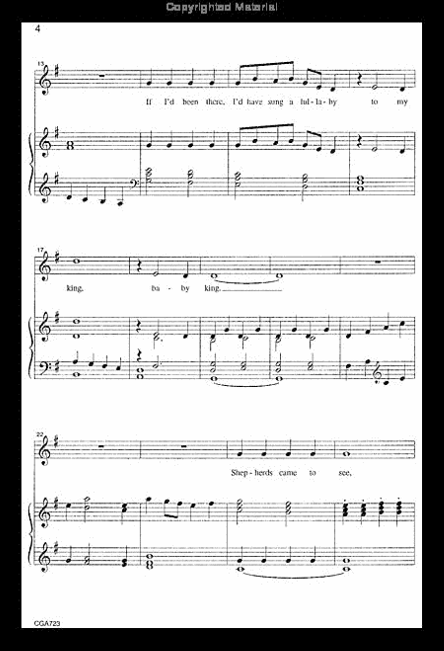 If I'd Been There Unison Choir scores gallery preview page 3