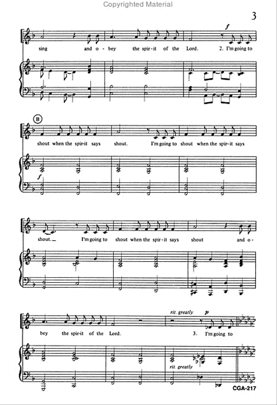 I'm Going to Sing Unison Choir scores gallery preview page 3